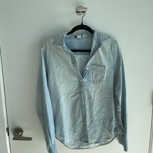 J Crew Light Blue Denim Shirt